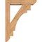 Ekena Millwork Merced Slat Smooth Bracket w/ Offset Brace, Western Red Cedar, 5 1/2"W x 24"D x 32"H BKT0604X24X32MRC06SWR - alternate 2